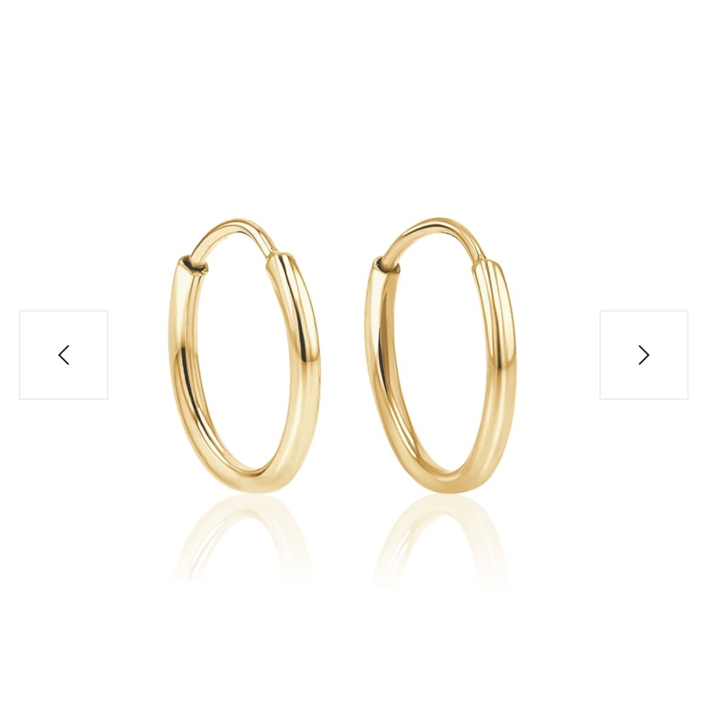 NWT: Solid 14K Yellow Gold Hoops - 20mm
